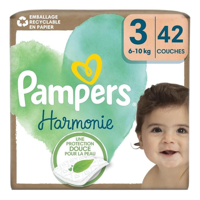 PAMPERS HARMONIE COUCHE T3 PAQ/42