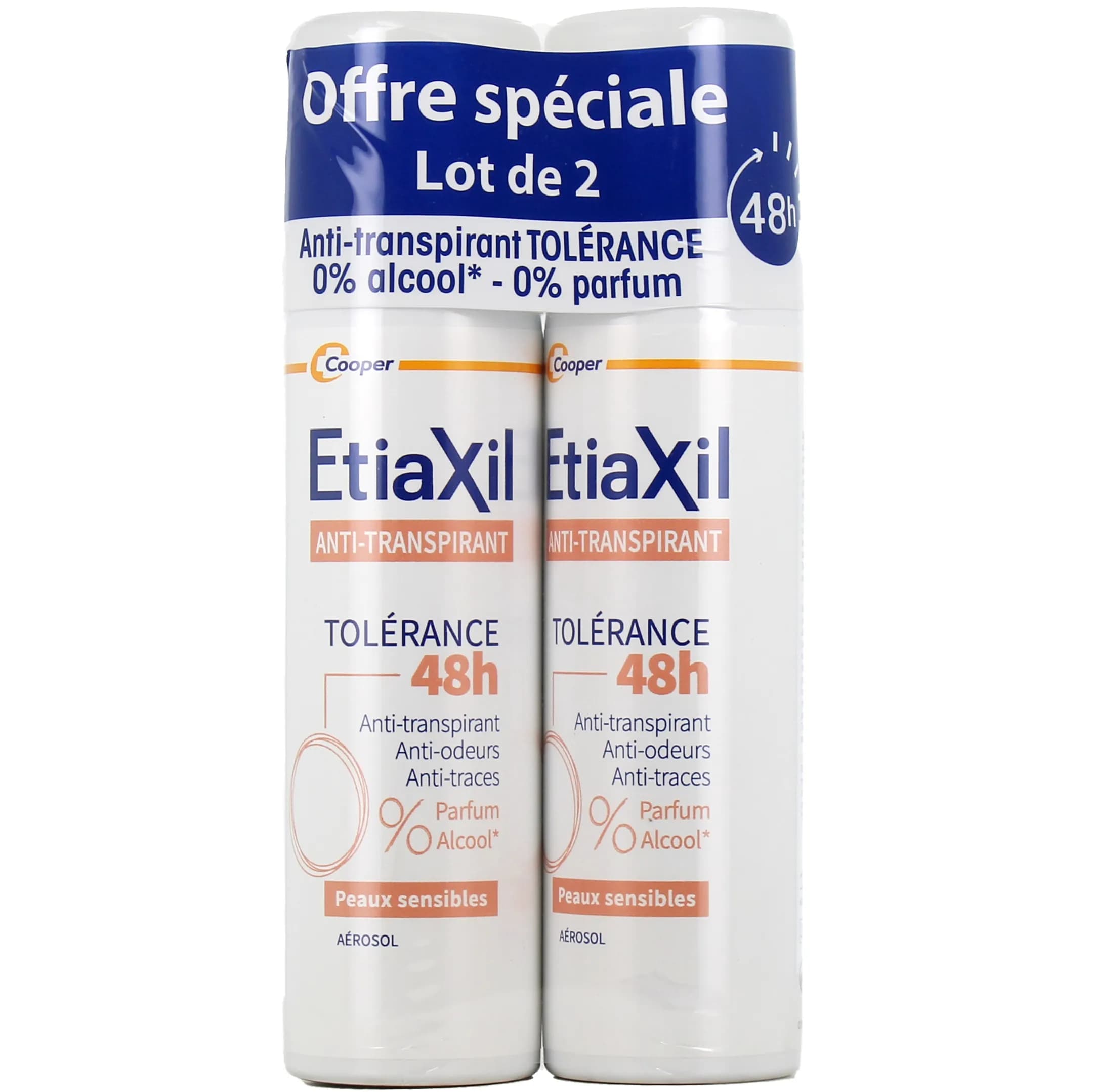 Cooper_Réseau Soin ETIAXIL ANTITRANSP TOLER DEOD 48H 2AER/150ML