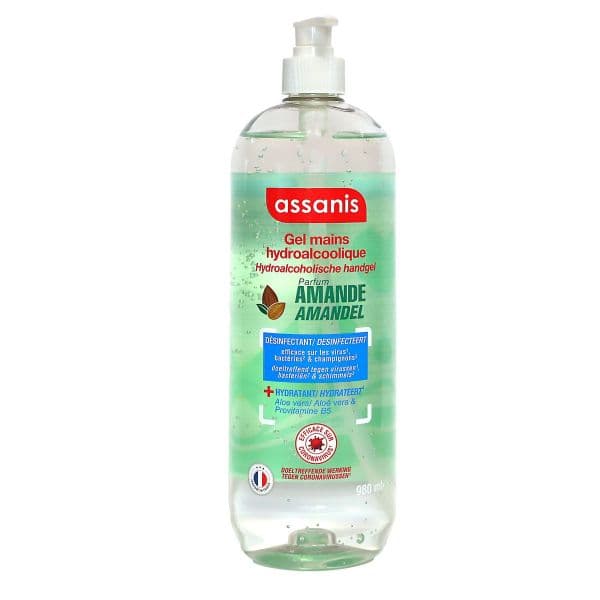 ASSANIS GEL HYDROALCOOL AMANDE FL PPE/980ML