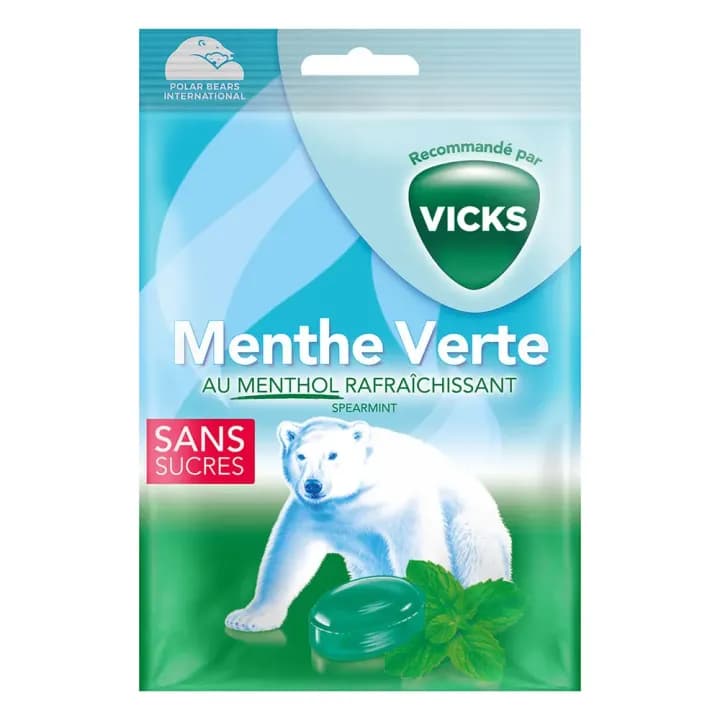 VICKS SS SUC BONBON MENTHE VERTE MENTHOL 72G