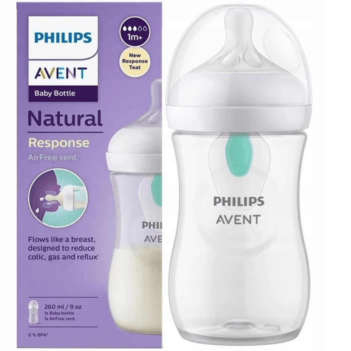 Philips Personal Health AVENT NAT RESP AC BIB NOUNOURS 260ML