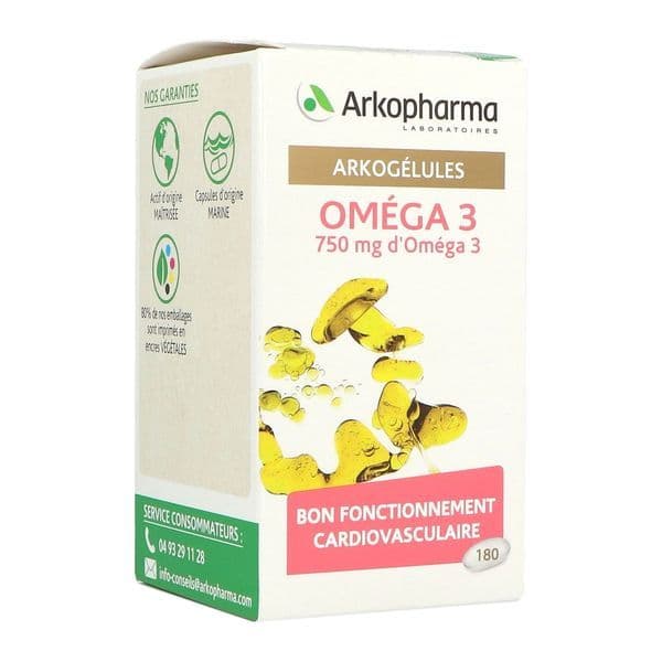 ARKOGELULES OMEGA 3 MARINE CAPS FL/180