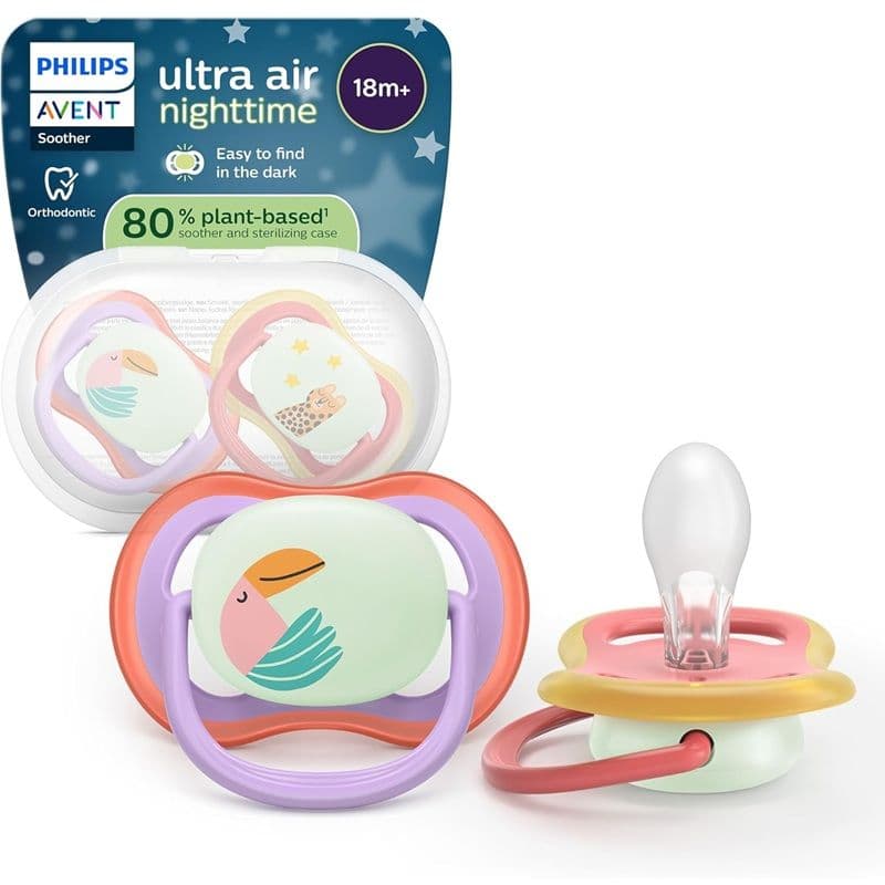 Inconnu AVENT SUCETTE ULTRA AIR NIGHT PHOSPH 18M X2