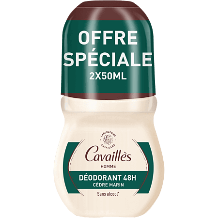 CAVAILLES DEO DERMATO DEOD 48H H 2ROLL/50ML