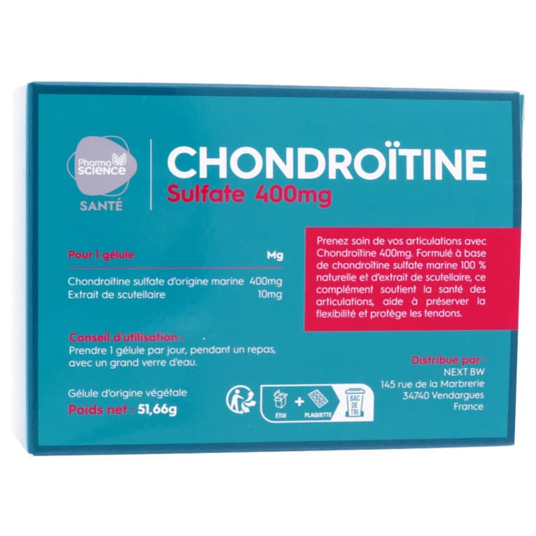 CHONDROITINE SULFATE 400MG 90GELULES PHARMASCIENCE