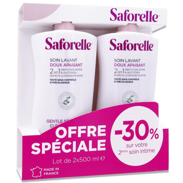 Biocodex SAFORELLE SOL SOIN LAV DOUX 2FL/500ML