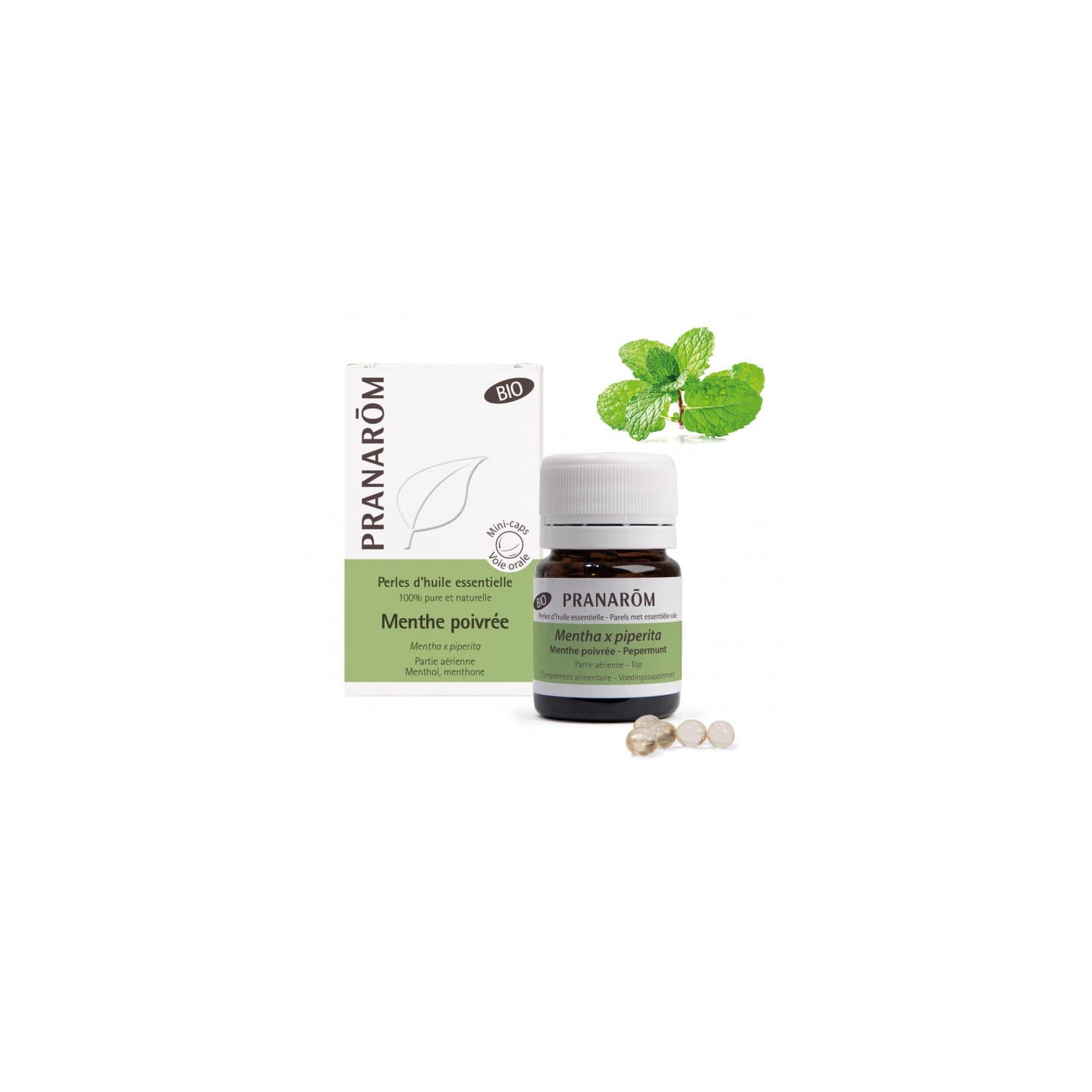 Pranarôm PRANAROM PERLE BIO MENTHE POIVREE B/60