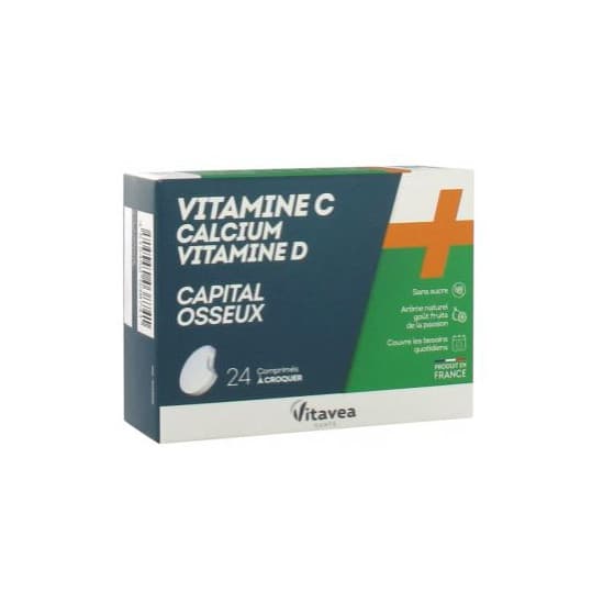 NUTRISANTE VIT C+CA+VIT D CPR CROQ 2T/12