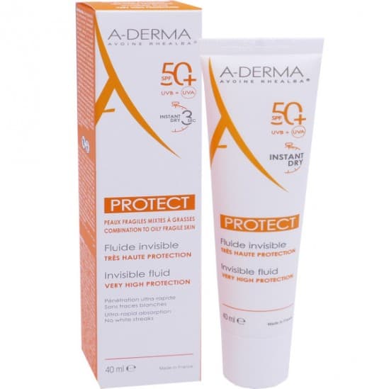 ADERMA PROTECT SPF50+ FLDE INVIS T/40ML