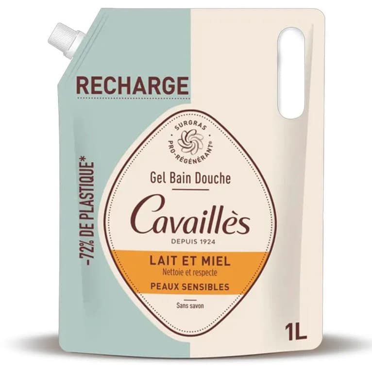 Rogé Cavaillès CAVAILLES GEL BAIN DCHE LAIT MIEL ECO-RECH/1L