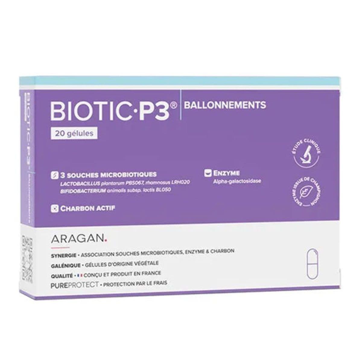 ARAGAN BIOTIC P3 BALLONNEMENT GEL B/20