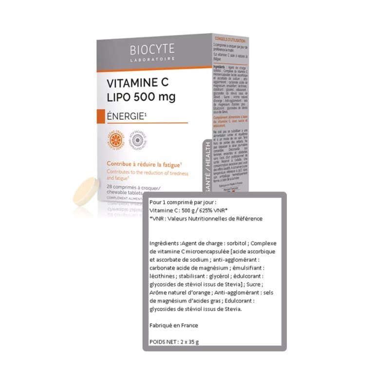 BIOCYTE VIT C LIPOSOME 500MG 28 CR CROQUER