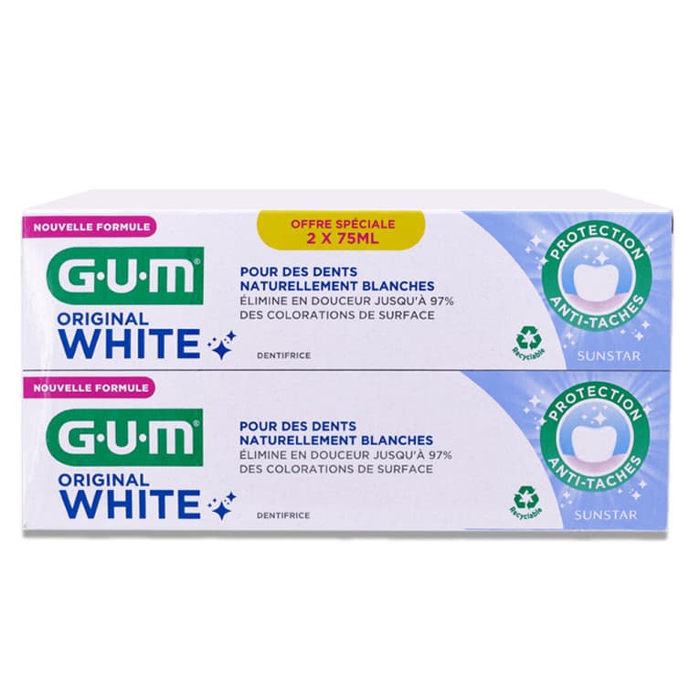 GUM ORIGINAL WHITE PATE DTF BLANCHISS 2T/75ML