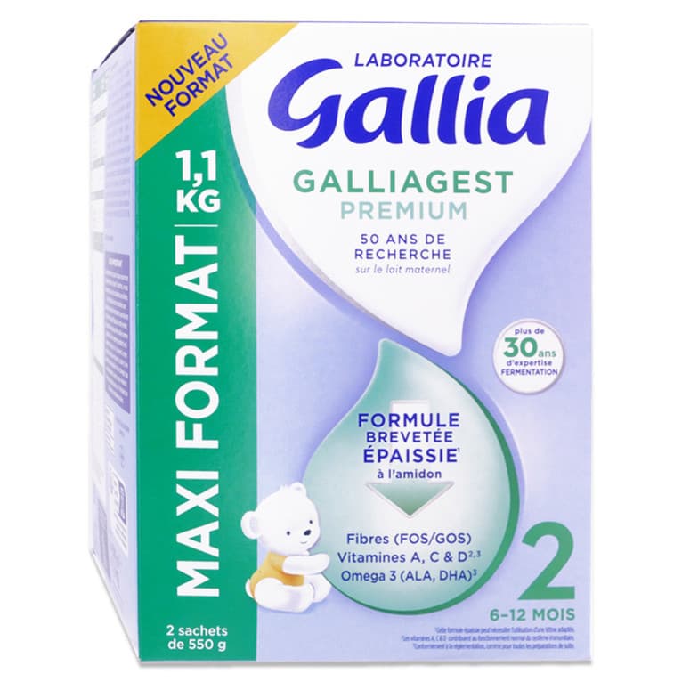 Blédina GALLIA GALLIAGEST P 2 LAIT PDR B/1,1KG
