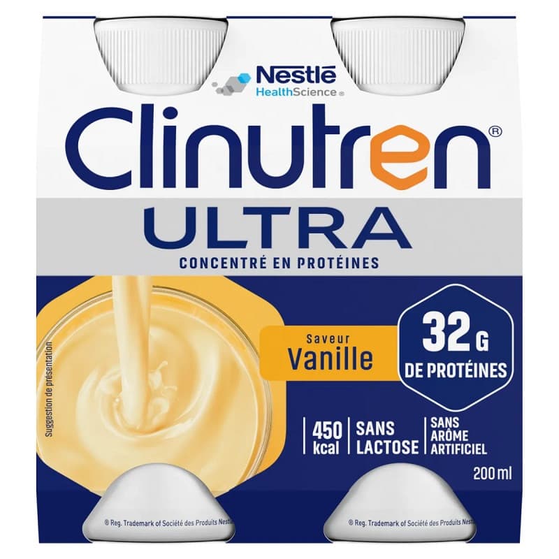 Nestlé Health Science CLINUTREN ULTRA NUTRIM VANILLE 4BOUT/200ML