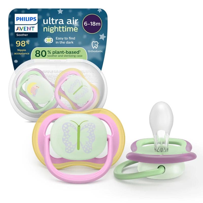 Inconnu AVENT SUCETTE ULTRA AIR NIGHT PHOSPH 6-18M X2