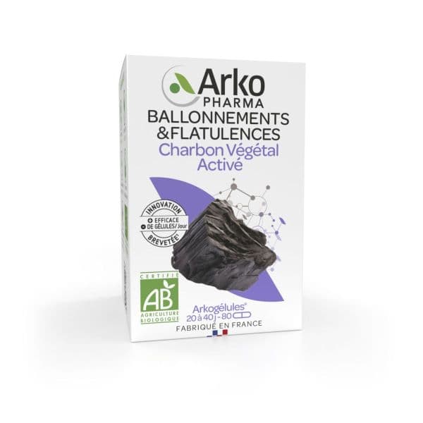 ARKOGELULES CHARBON VEG ACTIVE BIO GEL FL/80