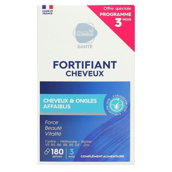FORTIFIANT CHEVEUX 180 GELULES PHARMASCIENCE