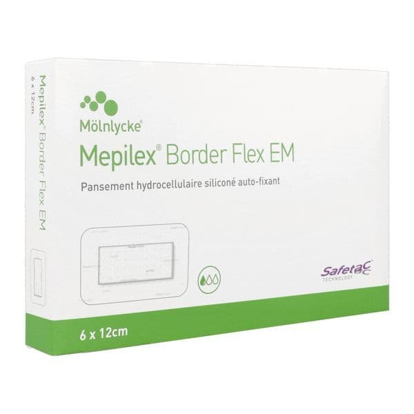 MEPILEX BORDER FLEX EM S 6X12CM B/10