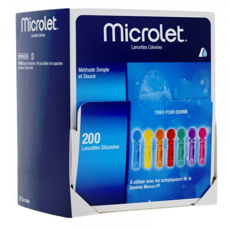 MICROLET LANCETTE SILICON COL B/200