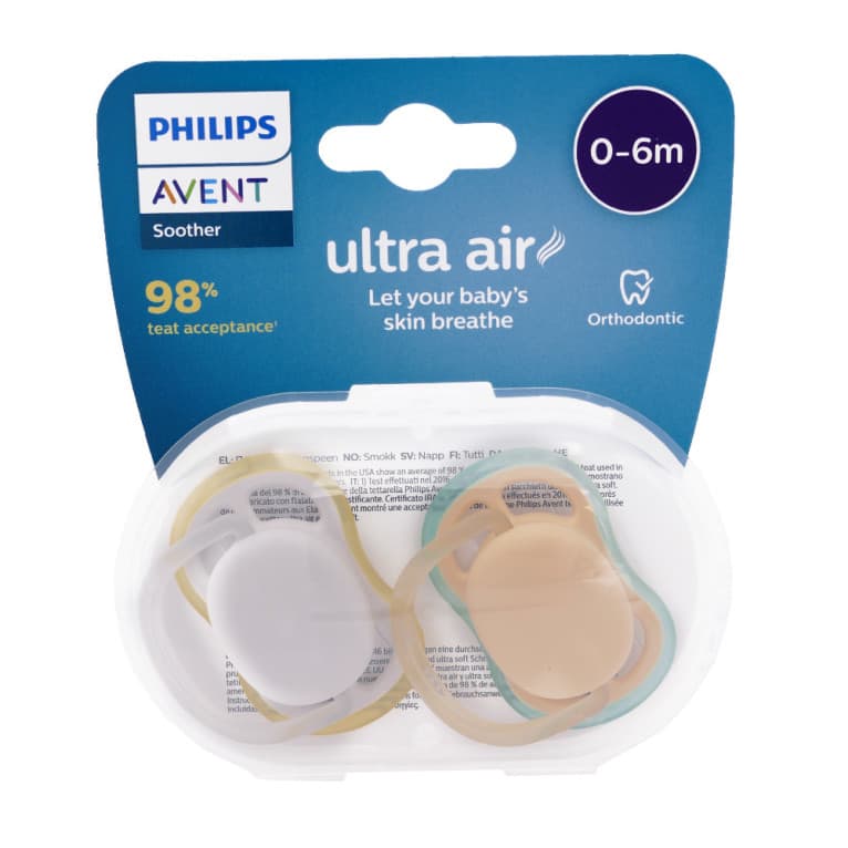 Philips Personal Health AVENT ULTRA AIR SUCETTE SIL 0-6M B/J B/2 ARRET