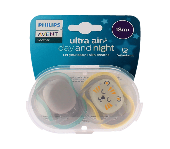 AVENT SUCETTES ULTRA-AIR JOUR/NUIT 18M X2