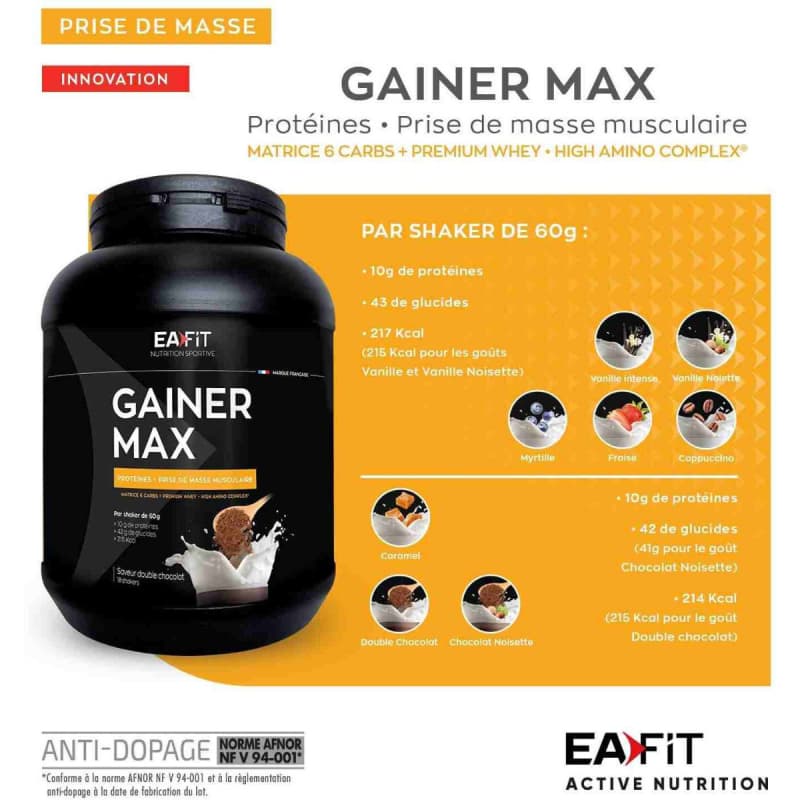 Ea Pharma Equilibre Attitude EAFIT GAINER MAX DBLE CHOCO 1,1KG