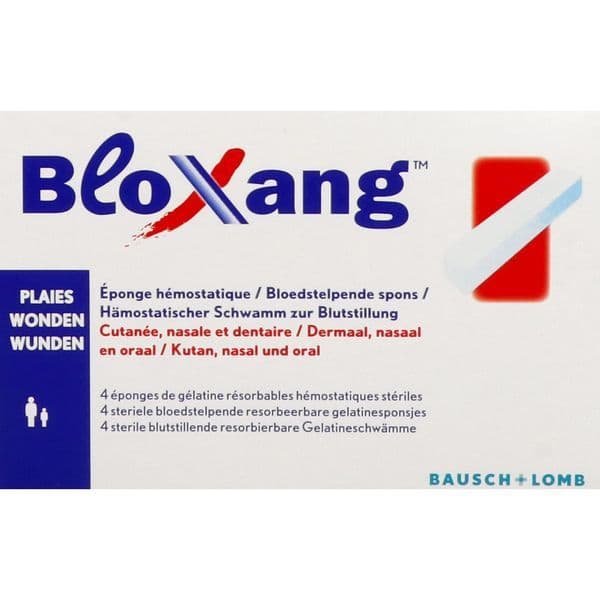 Chauvin Bausch & Lomb BLOXANG EPGE GELAT STER HEMOSTATIQ B/4