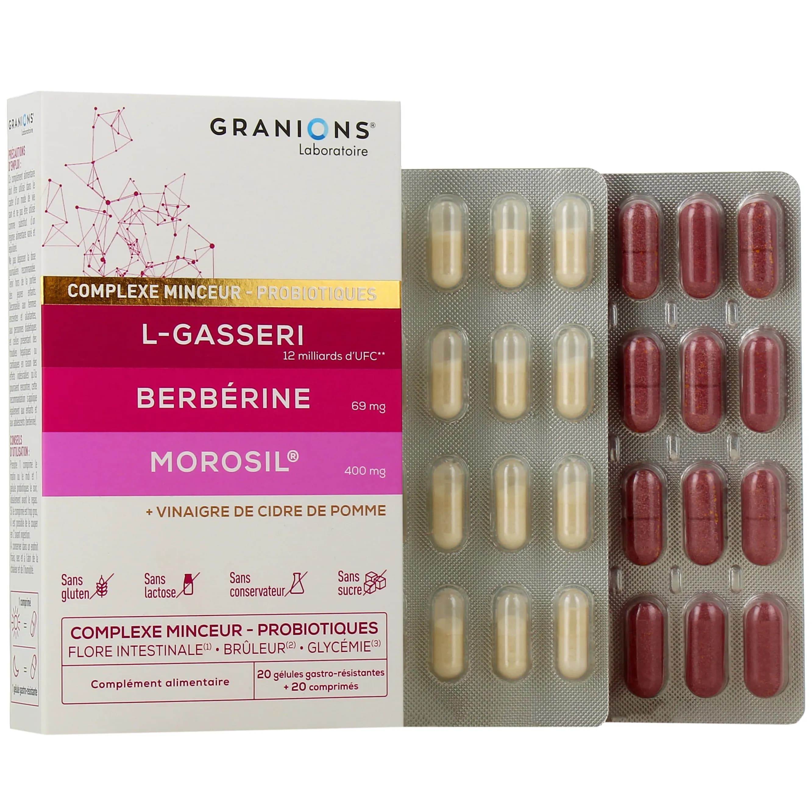 GRANIONS CPLEXE L.GASSE+BERB+MOR CPR+GEL 2X20