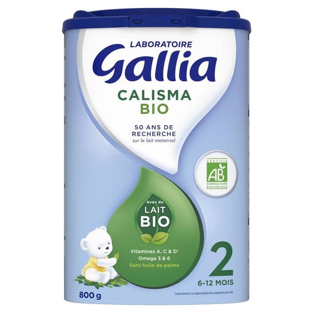 Blédina GALLIA CALISMA BIO 2 LAIT PDR B/800G