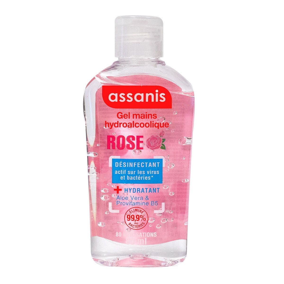 ASSANIS POCKET GEL HYDROALCOOL ROSE FL/80ML