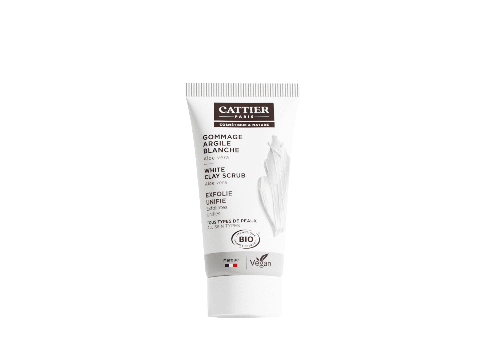 CATTIER GEL GOMM ARGILE BLCHE T/30ML