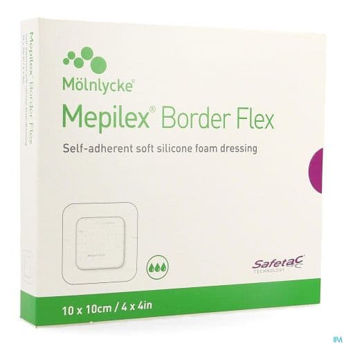 MEPILEX BORDER FLEX CARRE S 10X10CM B/16
