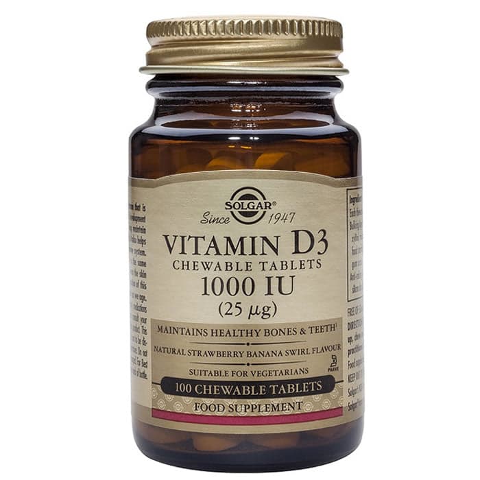 SOLGAR VITAMINE D3 CPR CROQ P/100