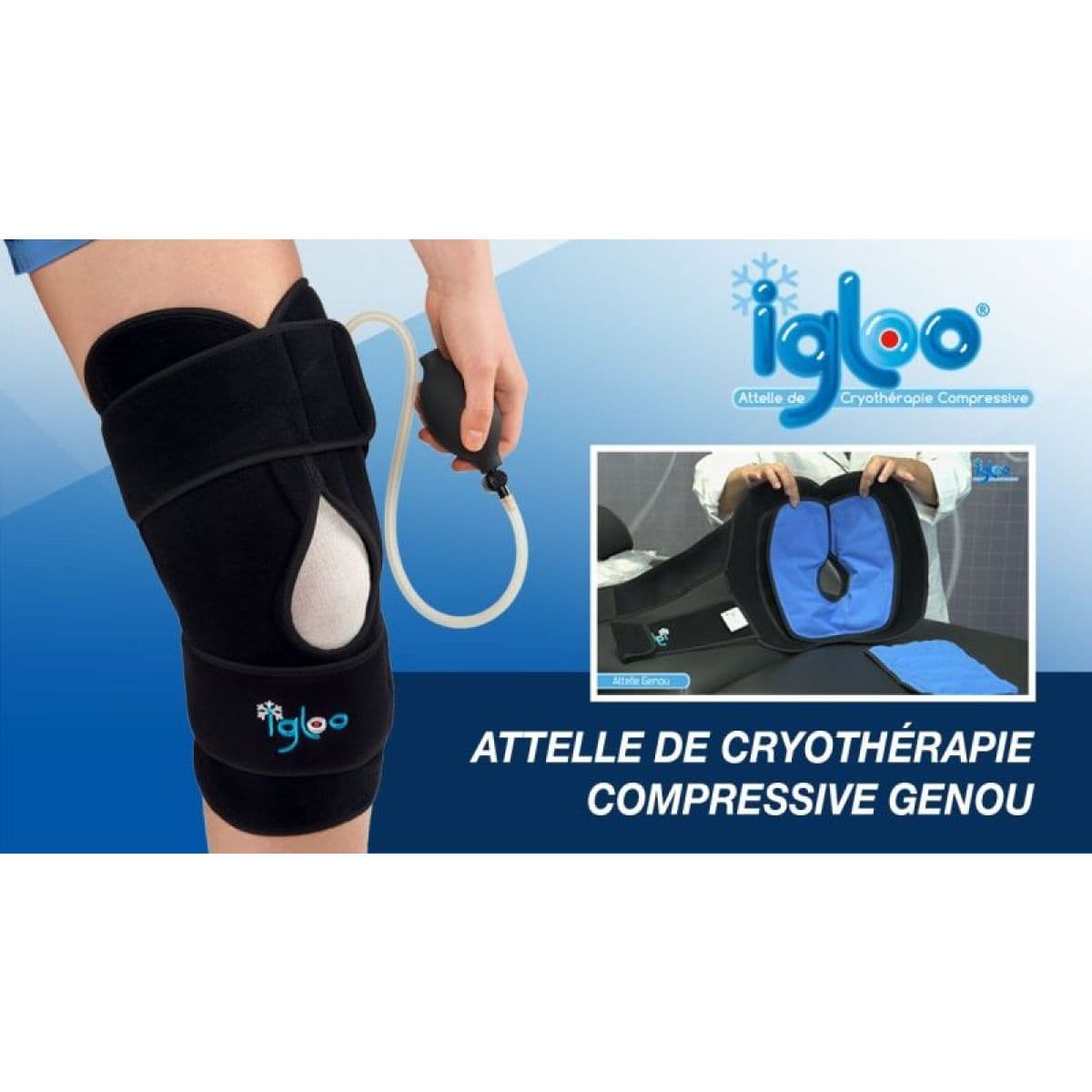 Iso Implants Service Orthopédie IGLOO ATTELLE GONFLABL CRYO GENOU UNIVERS