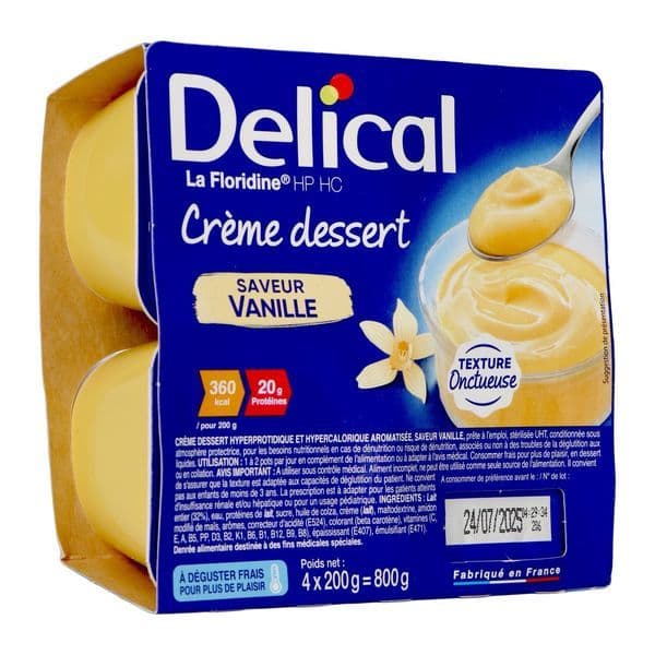DELICAL CR HP HC FLORID NUTRIM VANILLE 4/200G
