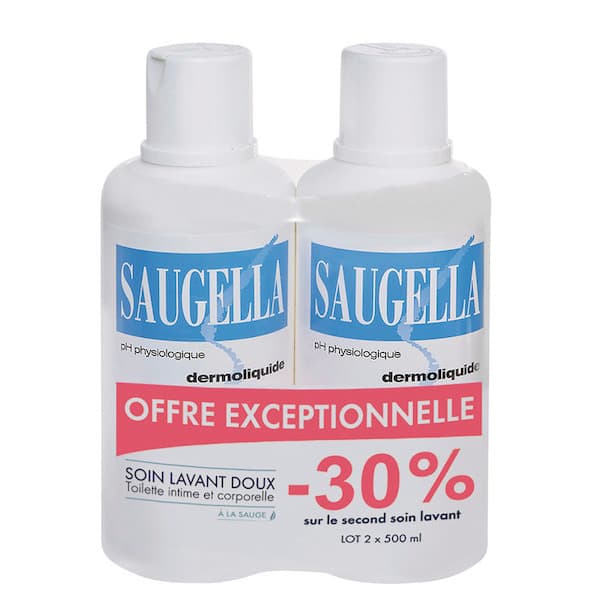 Cooper_Réseau Soin SAUGELLA EMUL DERMOLIQ LAV 2FL/500ML