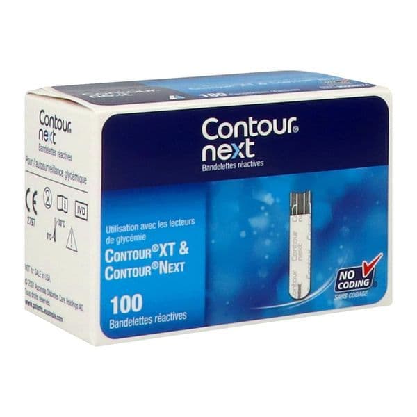 CONTOUR NEXT BDLETTE P LECT GLYCEMIE B/100