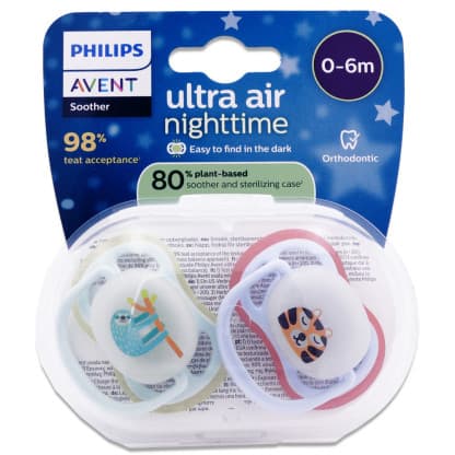 Inconnu AVENT SUCETTE ULTRA AIR NIGHT PHOSPH 0-6M X2