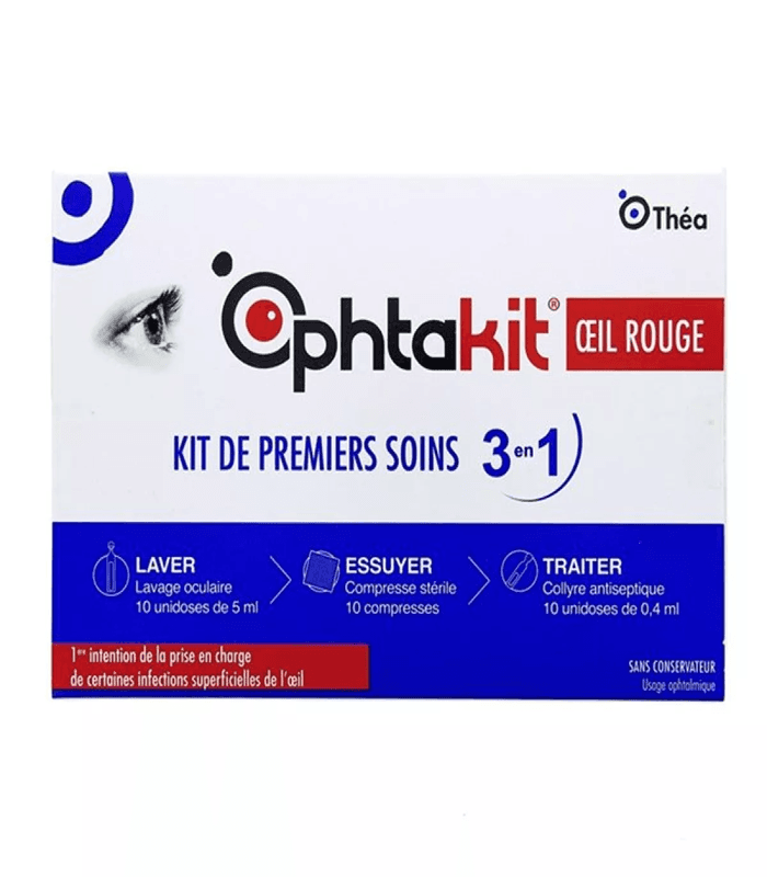 OPHTAKIT OEIL ROUGE KIT 1ERS SOINS 3EN1