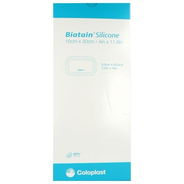 BIATAIN SILICONE PANS HYDR ALV 10X30CM B/10