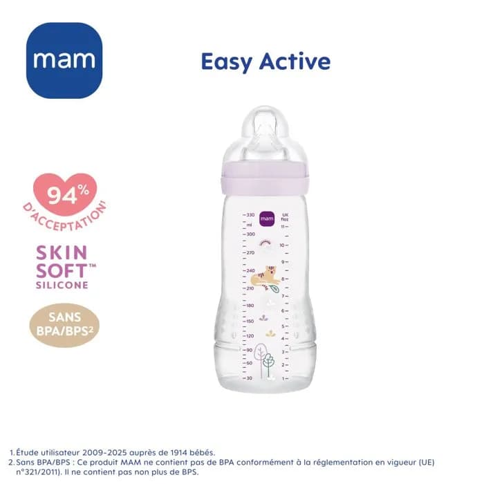 MAM EASY ACT BIB TE DEB X DECORE LILAS 330ML