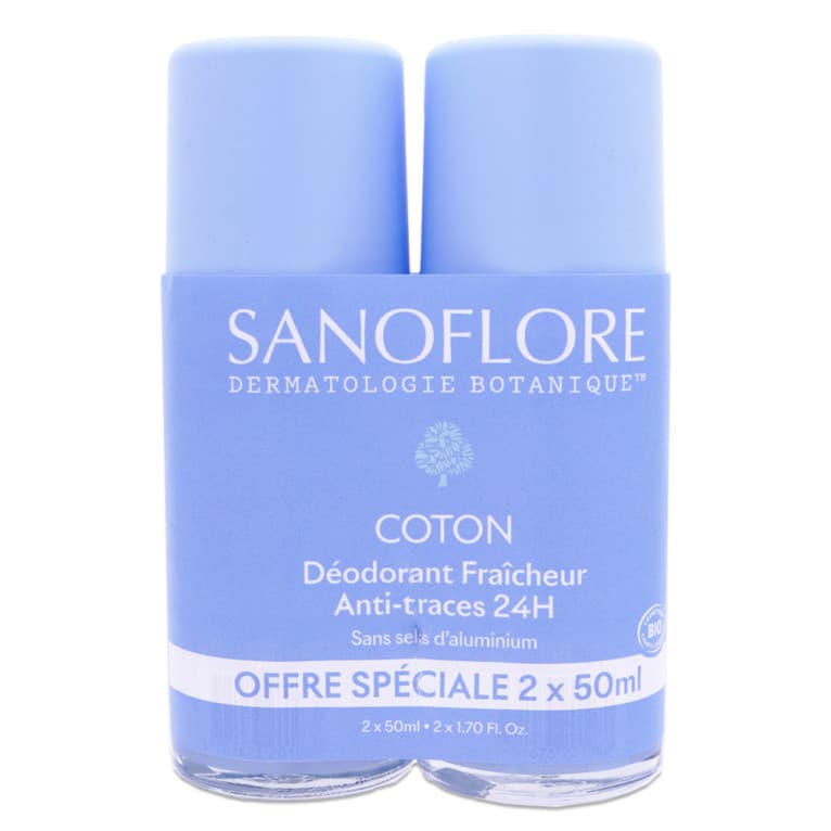 SANOFLORE DEOD COTON 24H 2ROLL-ON/50ML