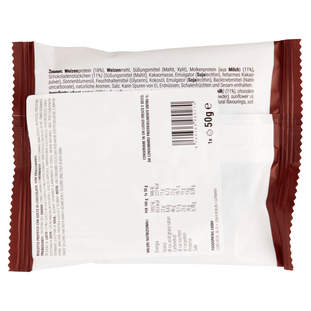 FOODSPRING PROTEIN COOKIE CHOCOLATE CHIP