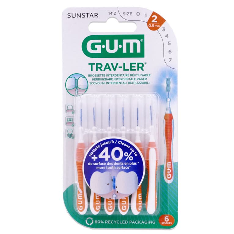 Sunstar GUM TRAVLER BROSSETT IN-D VOY 0.9MM B/6
