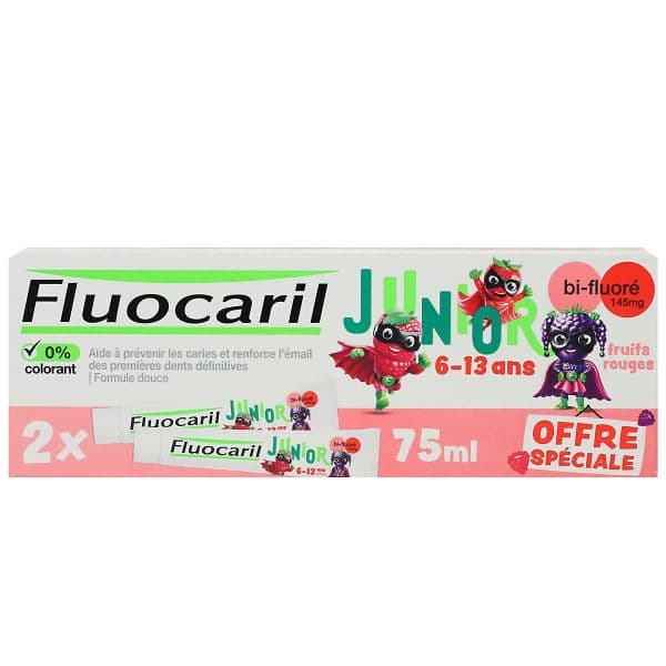 FLUOC JUNIOR FRT RGE 6-12ANS 2T/75ML