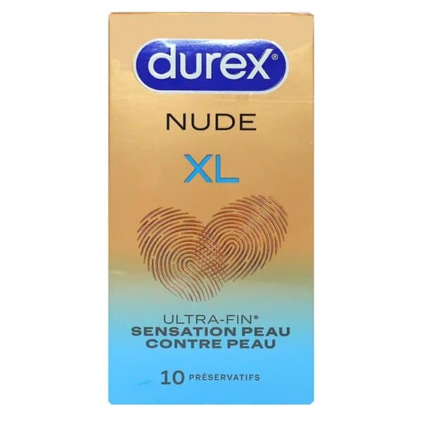 DUREX NUDE PRESERV LUBRIF XL B/10