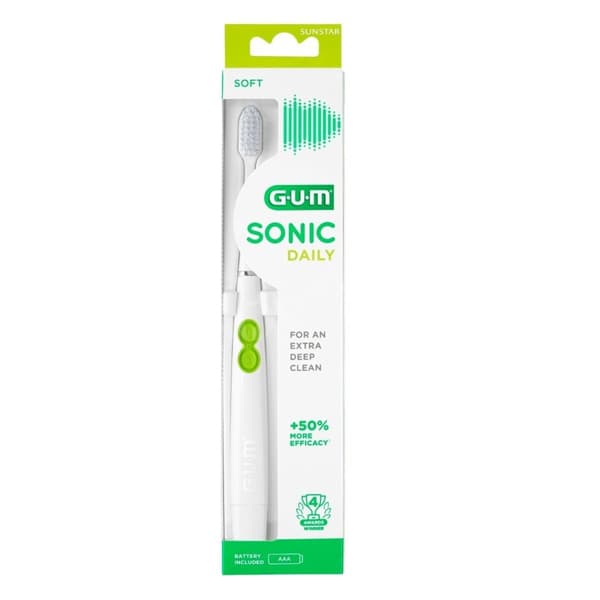Sunstar GUM SONIC DAILY BR DENTS ELECTR SOUPLE BLCHE