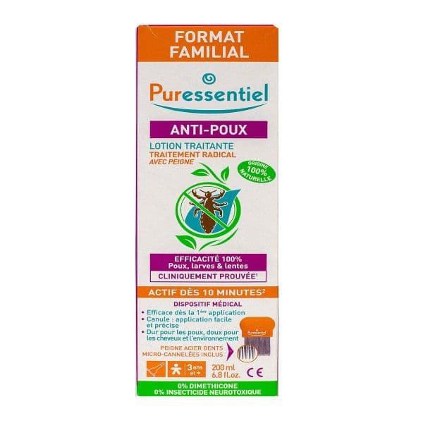 PURESSENTIEL ANTI-POUX LOT TRAIT 200ML+PEIGNE