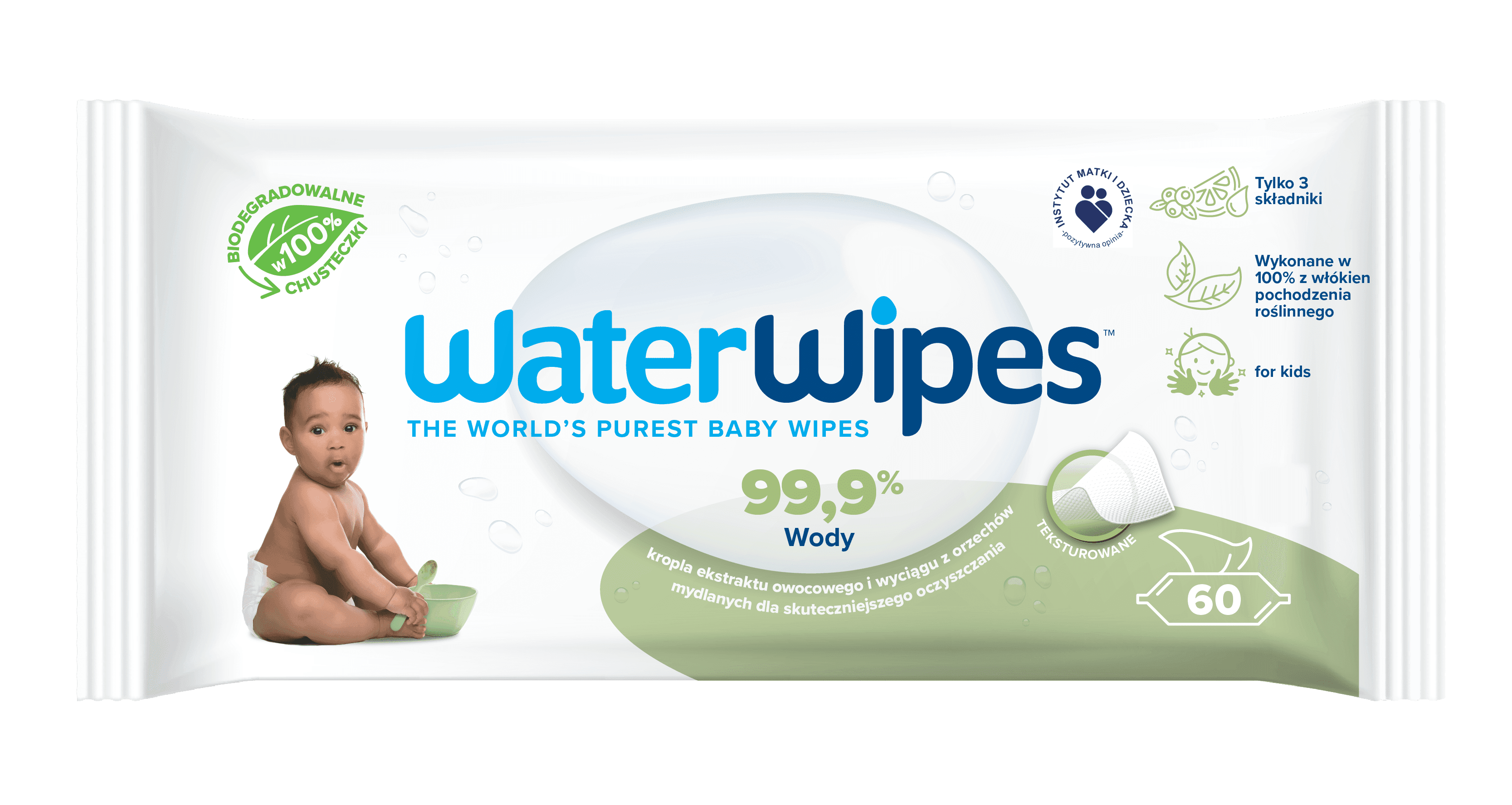WATERWIPES LING TEXTUREE PAQ/60
